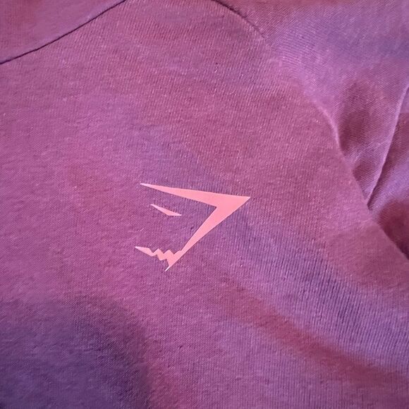 Gymshark Womens Graphics Fraction Hoodie Sweatshirt Front Pocket Maroon Size L - Picture 4 of 13